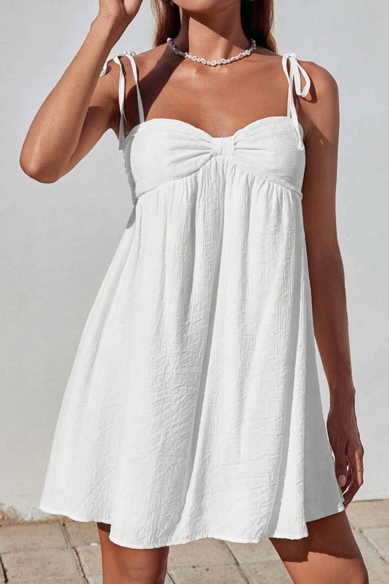 Bow Tie up Cami Mini Dress