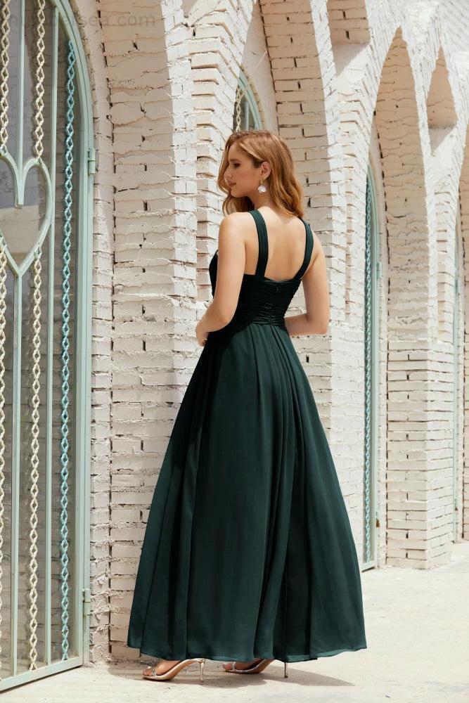 Halter Bridesmaid Dresses Formal Cocktail Prom Gown 28015 (ZD16956)