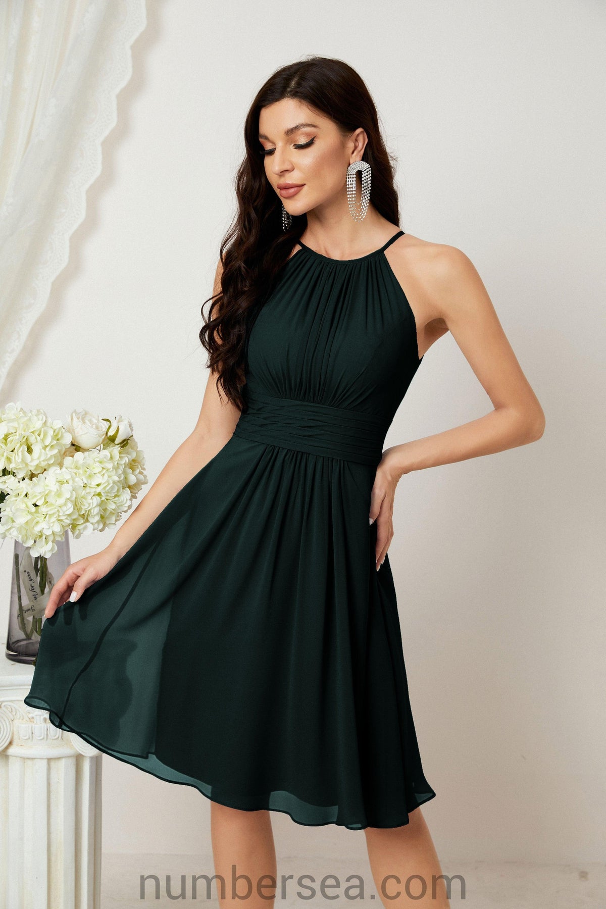 Halter Homecoming Dresses Formal Evening Party Cocktail Dress 28011 Clearance sale (ZD16954)