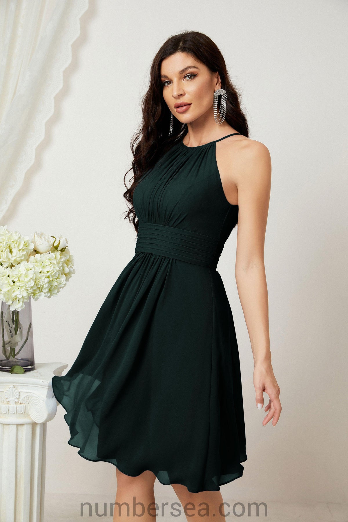 Halter Homecoming Dresses Formal Evening Party Cocktail Dress 28011 Clearance sale (ZD16954)