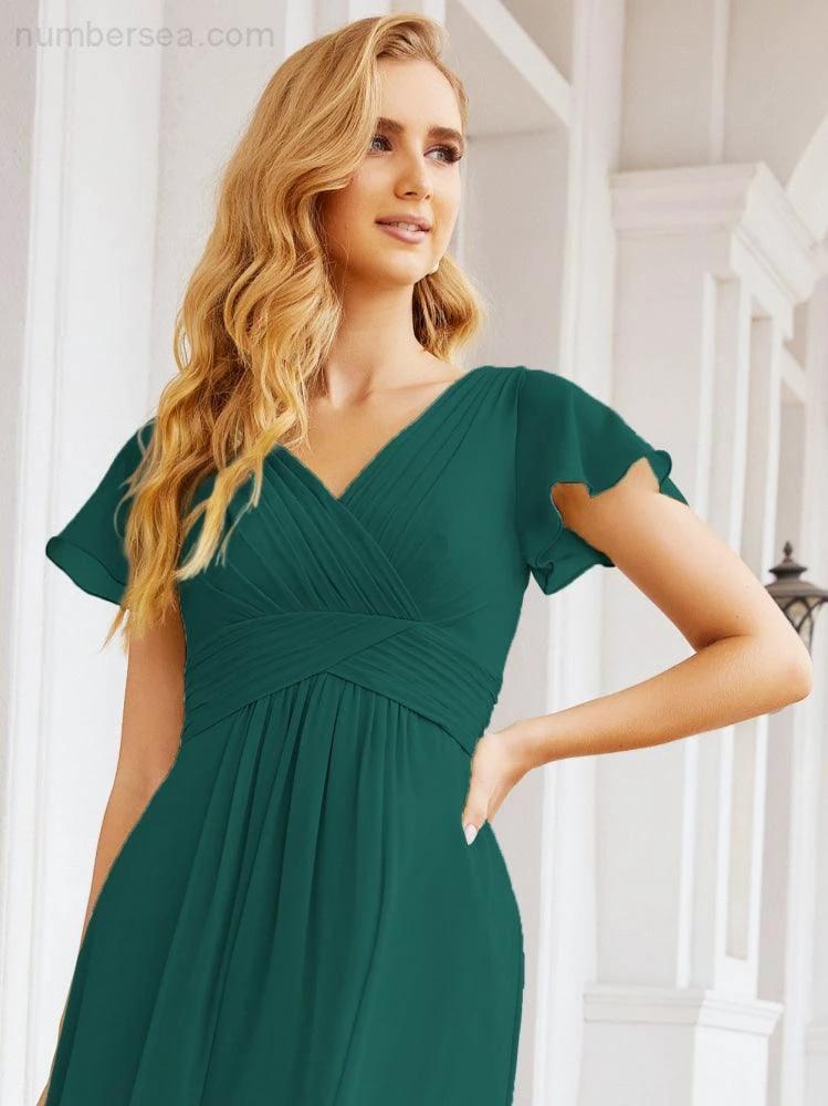 ZapDress Formal Prom Gowns for Mother of The Bride Cap Sleeves Bridesmaid Dress 28047 (ZD16958)