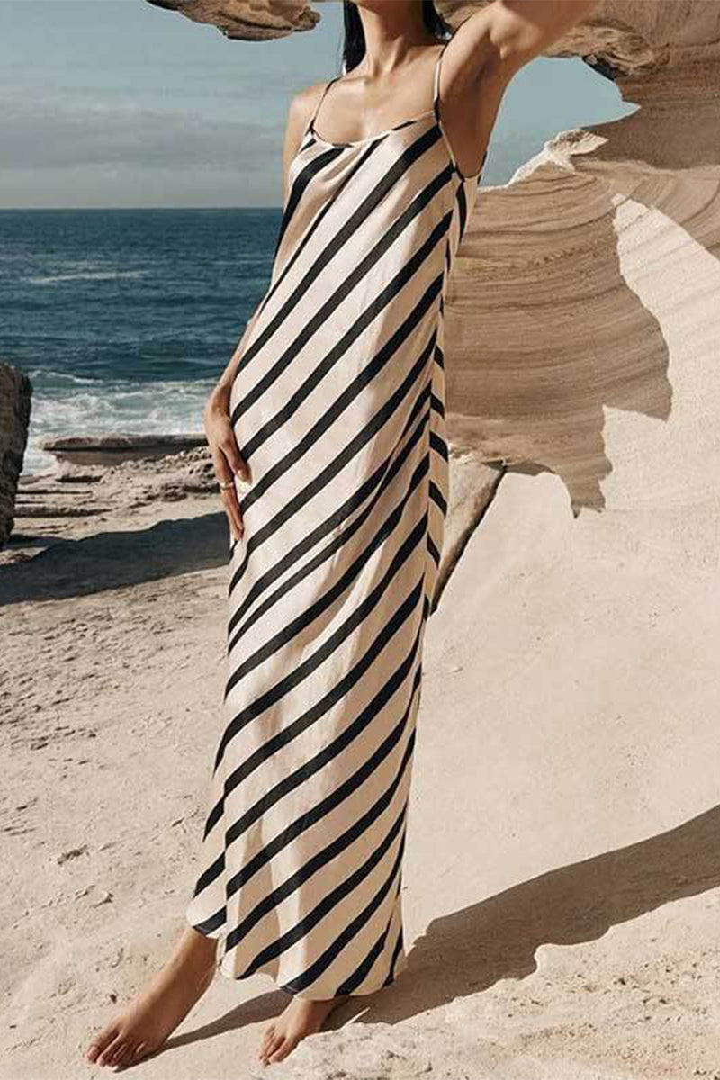 Heraclea Chic Scoop Neck Sling Dress Boutique Collection