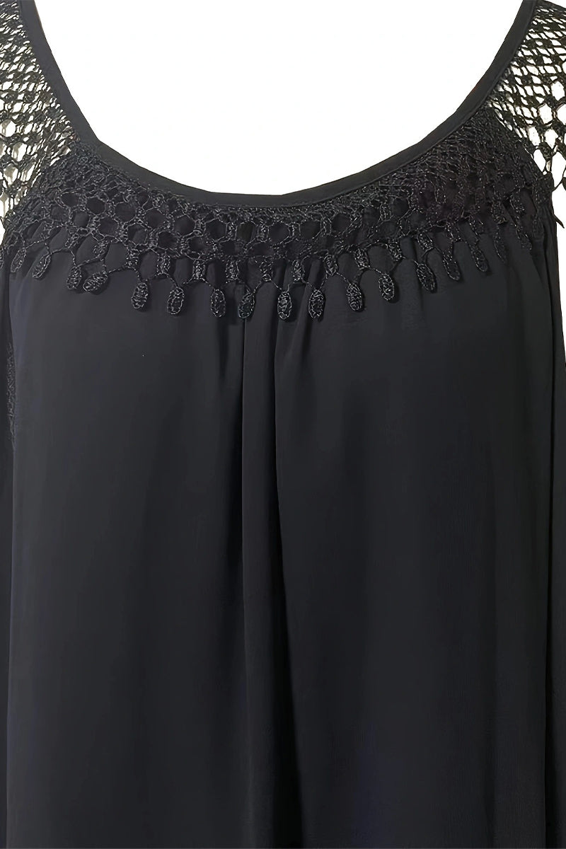 Casual Simplicity Solid Tassel U Neck Sleeveless Dresses - Fashionpara