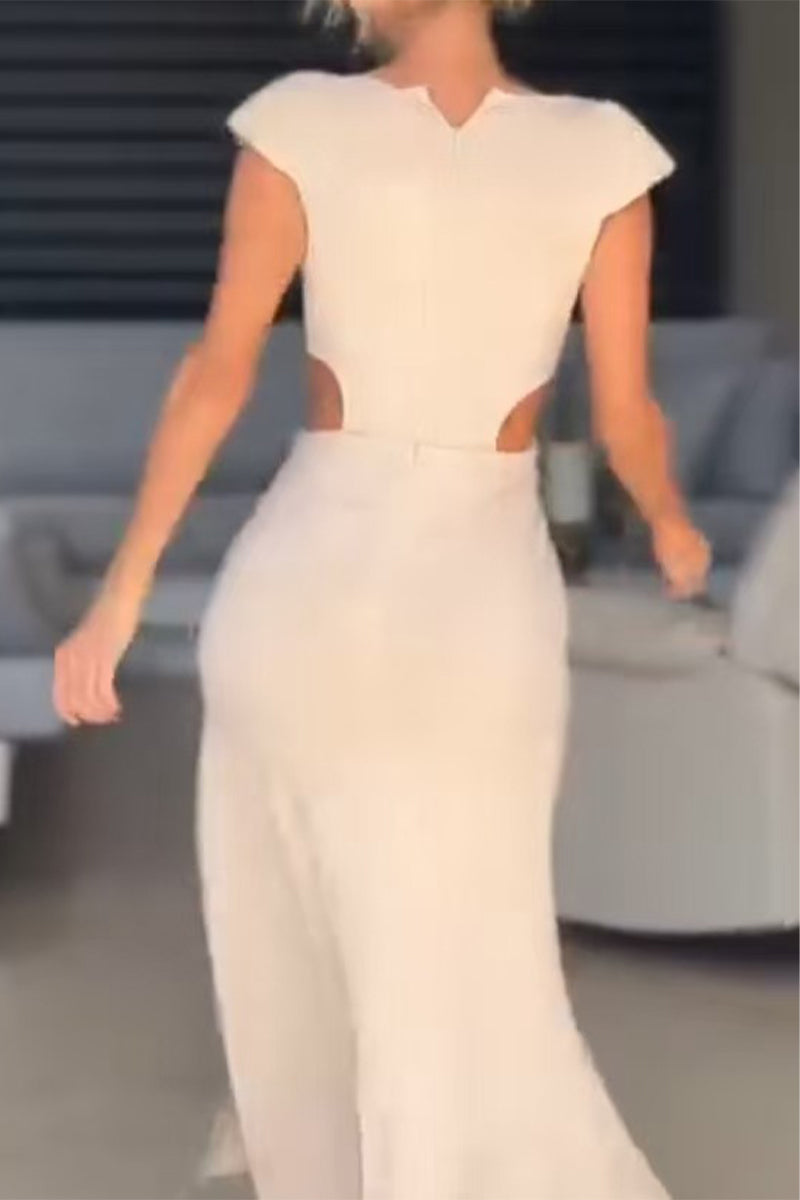 Dalia Boutique Floral Evening Dresses with Slit and Ruffles and V Neck Wear Edit