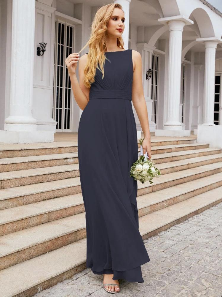 Numbersea Bridesmaid Dresses for Wedding Ruffles Long Formal Prom Gowns 28039 by numbersea