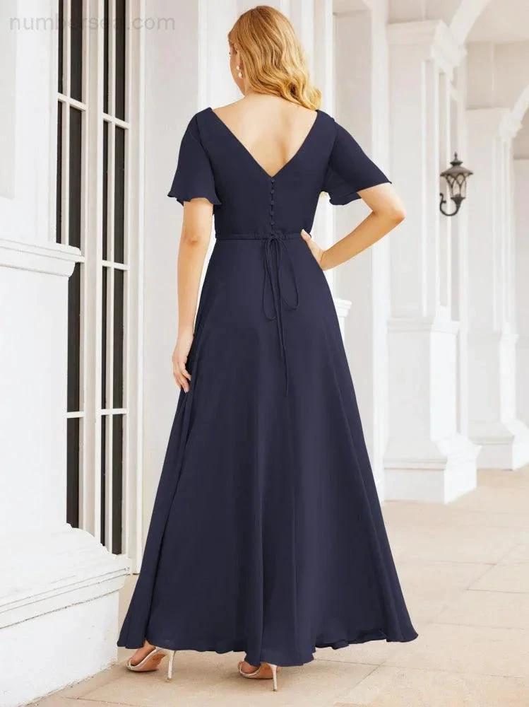 ZapDress Formal Prom Gowns for Mother of The Bride Short Sleeves Bridesmaid Dress 28049 (ZD16995)