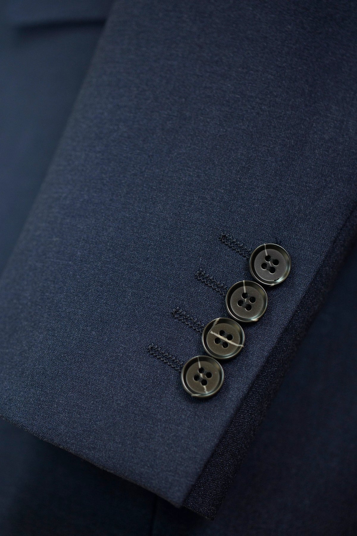 Tailored Double Breasted Navy Wool Formal Suit For Groom And Business (ZD17102)
