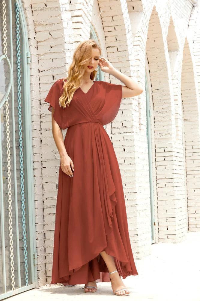 Zapdress Mother of The Bride Dresses Plus Size V-Neck Floor Length Formal Prom Dress for Wedding Guest 28020 (ZD17058)