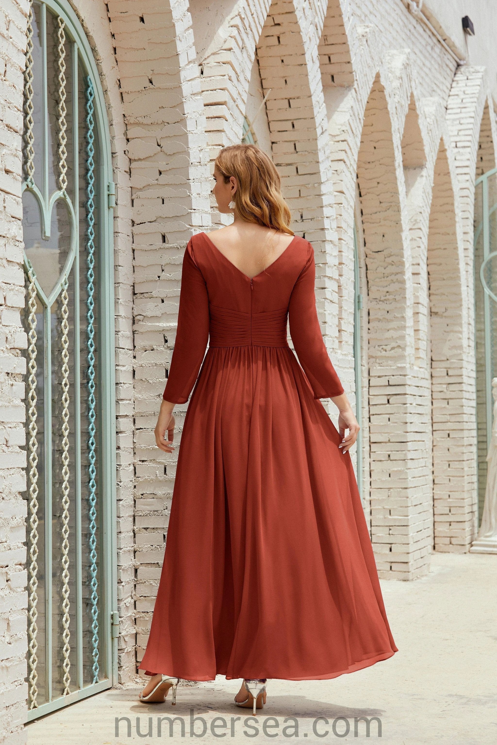 ZapDress Bridesmaid Dress Chiffon Formal Party Dress Evening Dress 28016 (ZD16992)