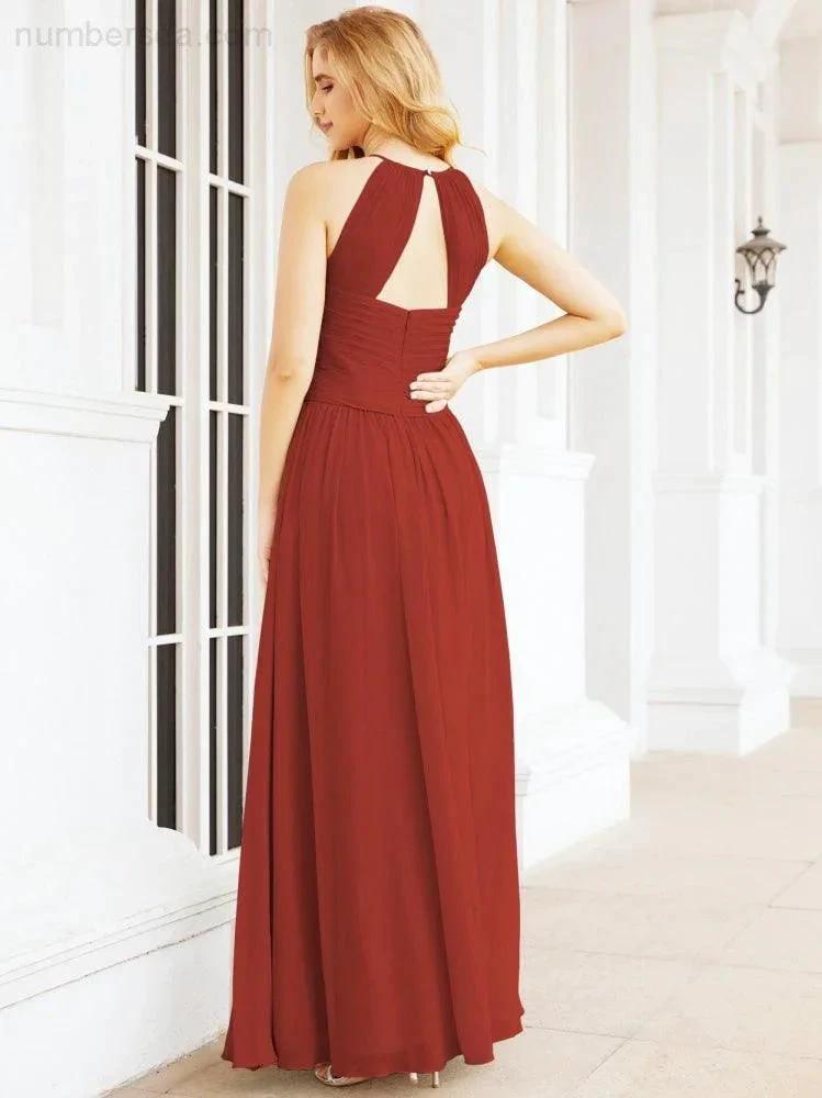 ZapDress Sleeveless Bridesmaid Dresses Long Prom Gown Zipper with Keyhole Back 28056 (ZD17040)