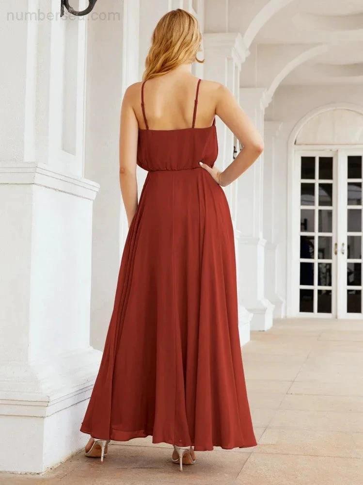 ZapDress Halter Long Bridesmaid Dresses Formal A line Juniors Dress 28029 (ZD17029)