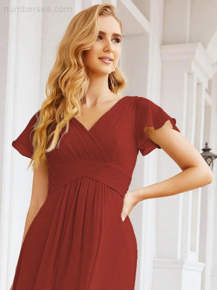 ZapDress Formal Prom Gowns for Mother of The Bride Cap Sleeves Bridesmaid Dress 28047 (ZD16958)