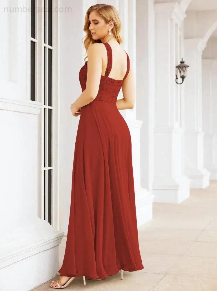 ZapDress Crisscross Halter Bridesmaid Dresses for Party Wedding Evening Prom Maxi Ball Gowns 28053 (ZD17037)