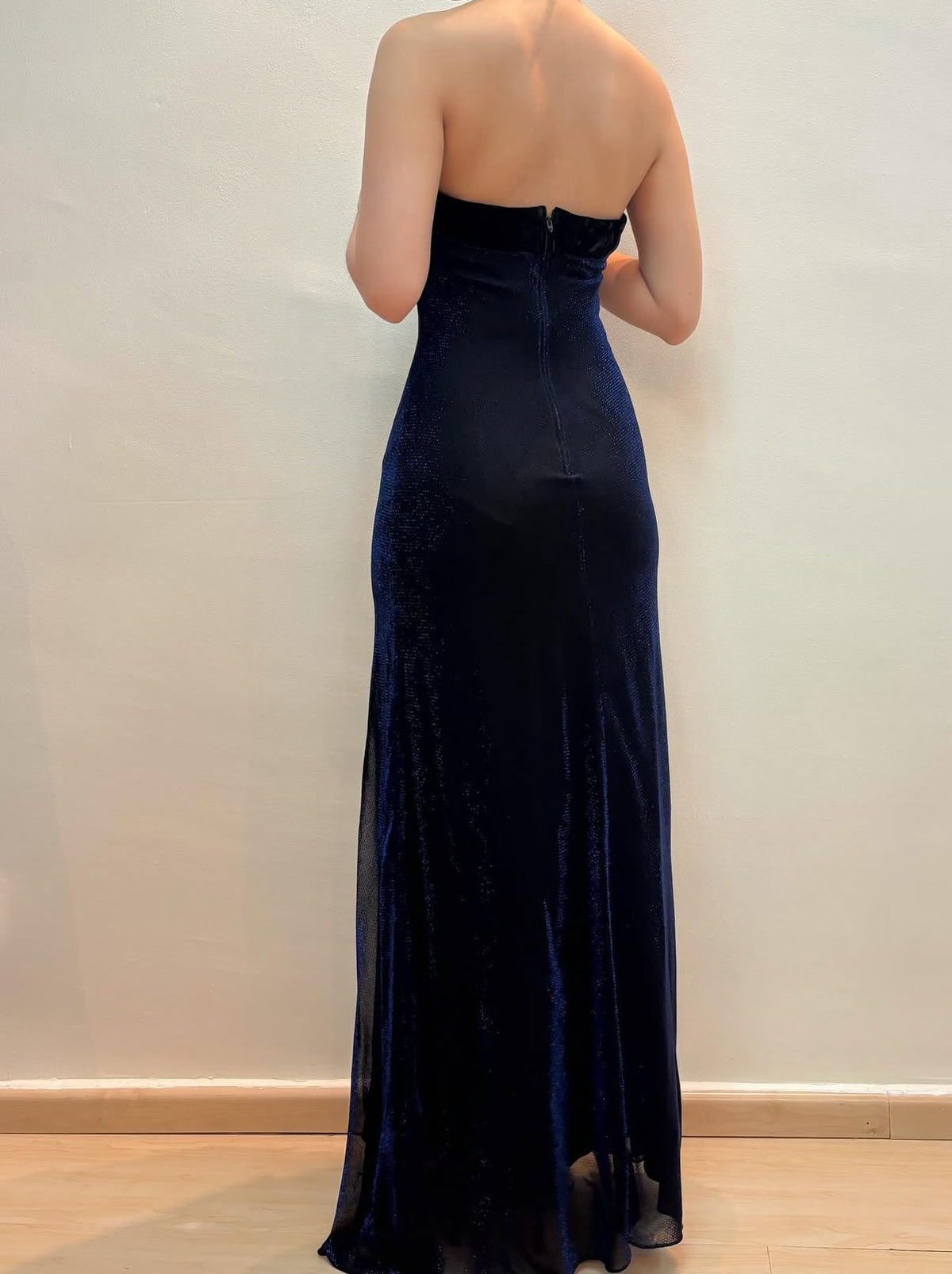 Strapless Mermaid Maxi Dress Elegant Vintage Evening Dress J8560