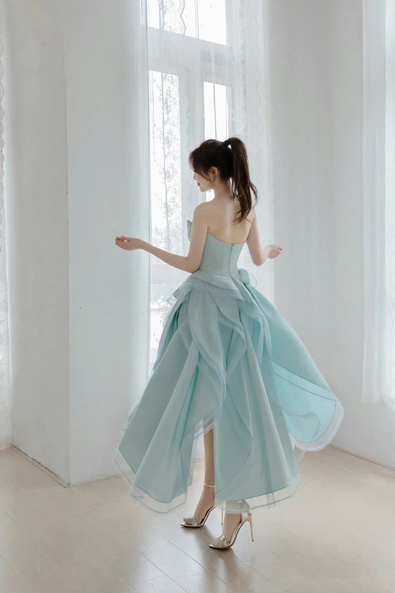 Chic A-Line Strapless Prom Dress,18th Birthday Party Dress - View 2 | FashionDia