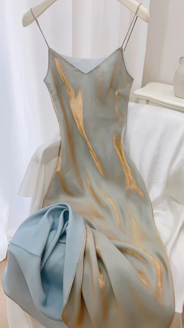 Fashion Mermaid Spaghetti Straps Long Prom Dress,V Neck Party Evening Dress