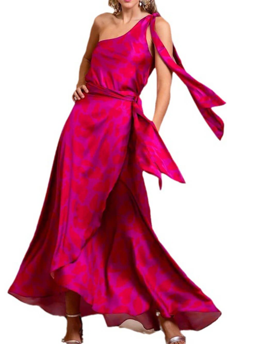 Fashion Elegant Sleeveless Solid Color Gown Dress