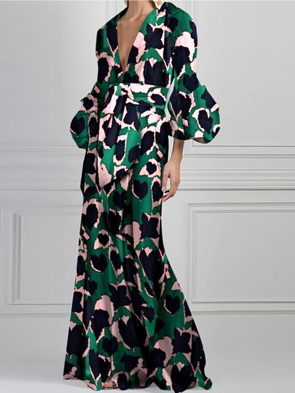 Sexy V Neck Maxi Dress