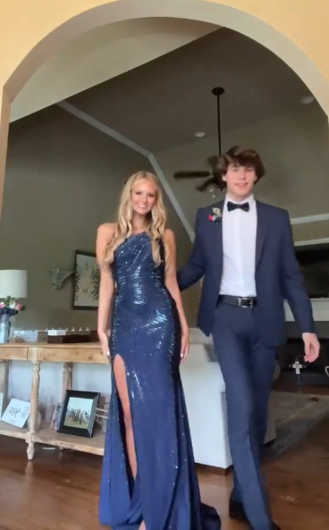 Royal Blue Sequin Long Prom Dress With Split Evening Dress Birthday Dress - VelvetHem