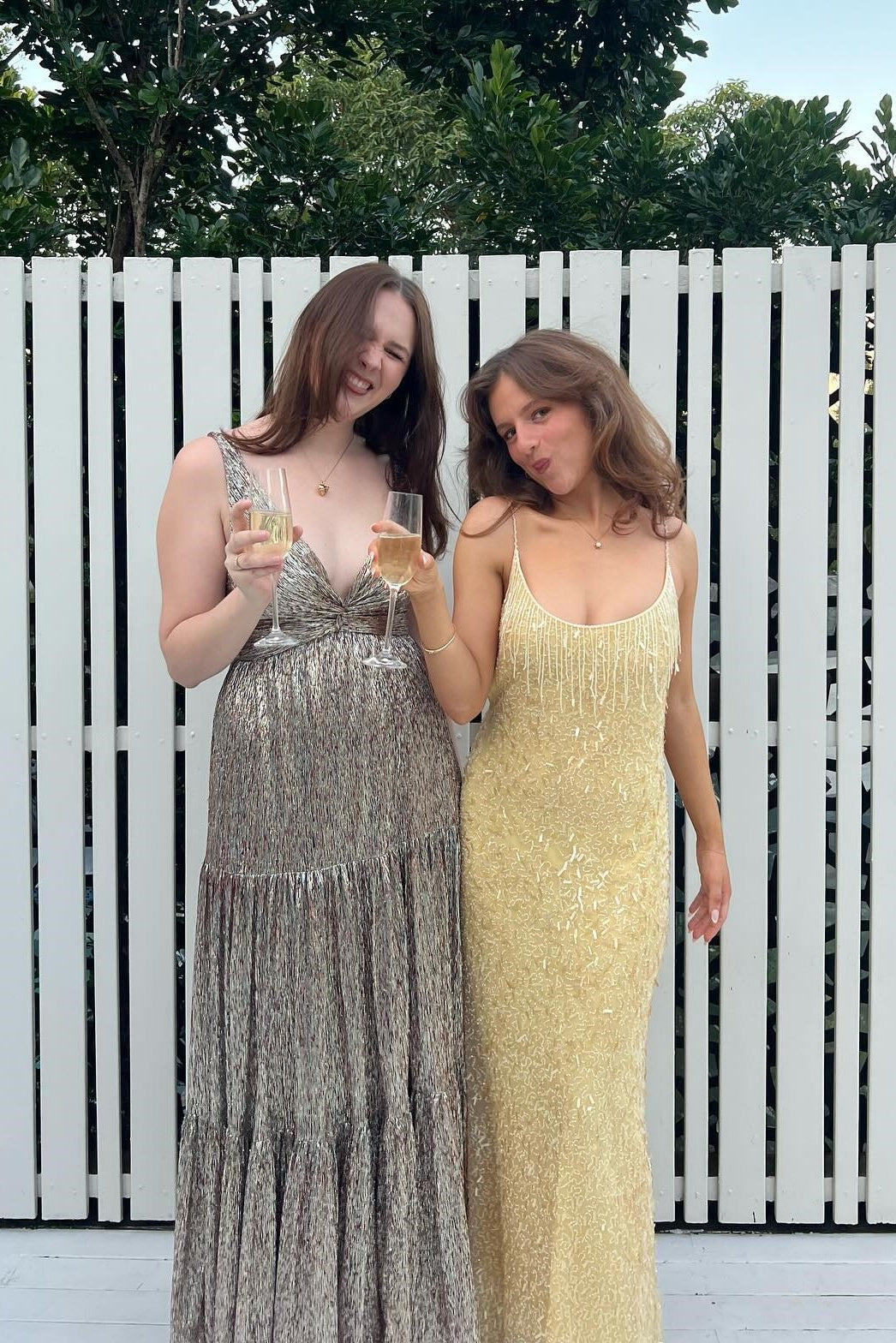 Stylish Sheath Spaghetti Straps Yellow Sequins Long Party Dress