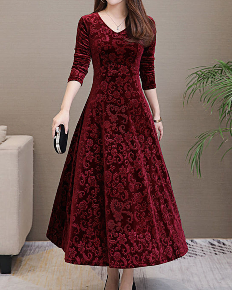 Odalis Effortless Velvet Dress Elevated Occasion Wear