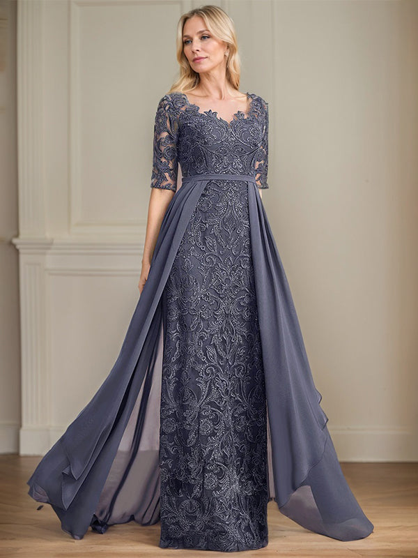 Chiffon Lace Maxi Dress - View 2 | FashionDia
