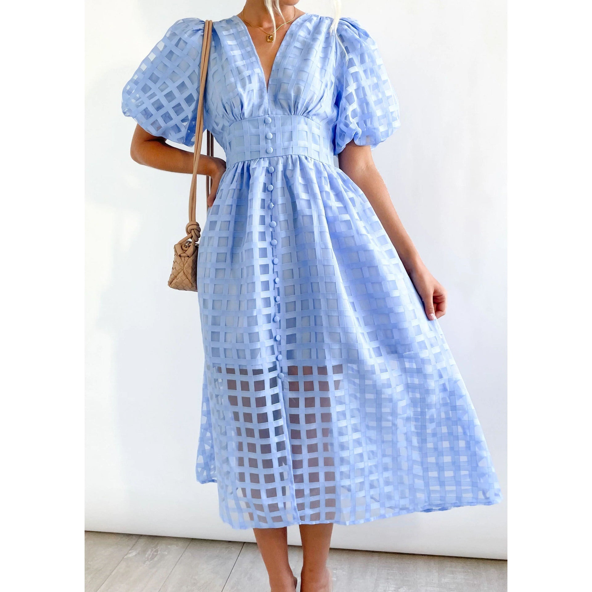 Paradise Midi Dress Light Blue