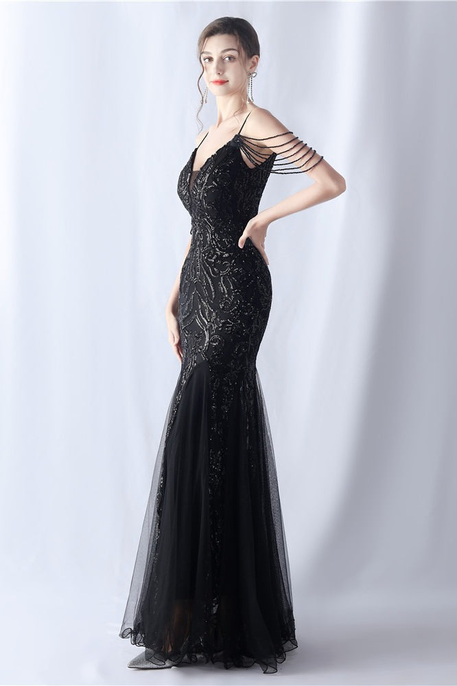 Beaded Mesh Cocktail Classic Dress for Seasonal Wardrobe Essential