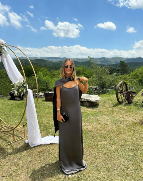 Dark Gray Long Prom Dresses Formal Evening Dress