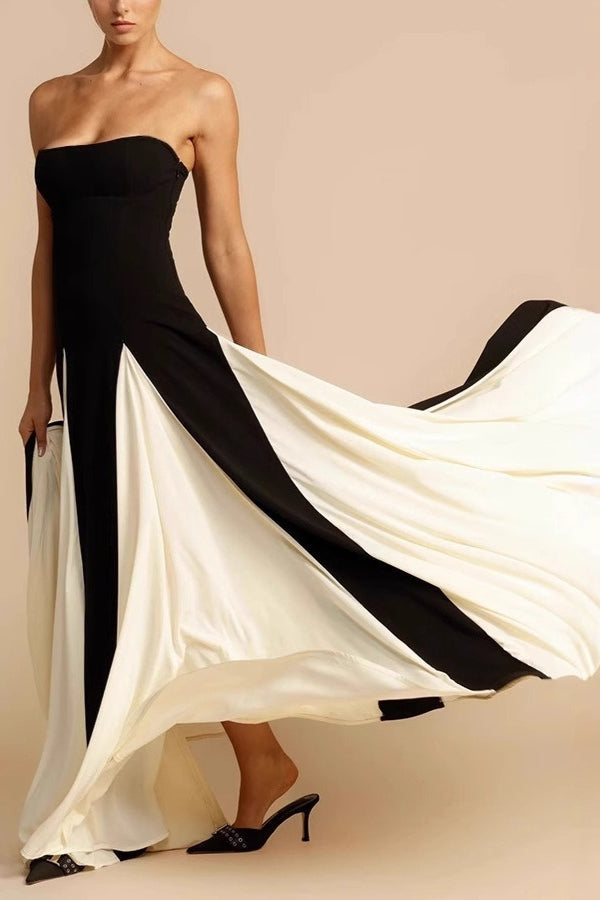 Mesh Patchwork Bandage Dress with Relaxed Fit and Layered Outfit Styling