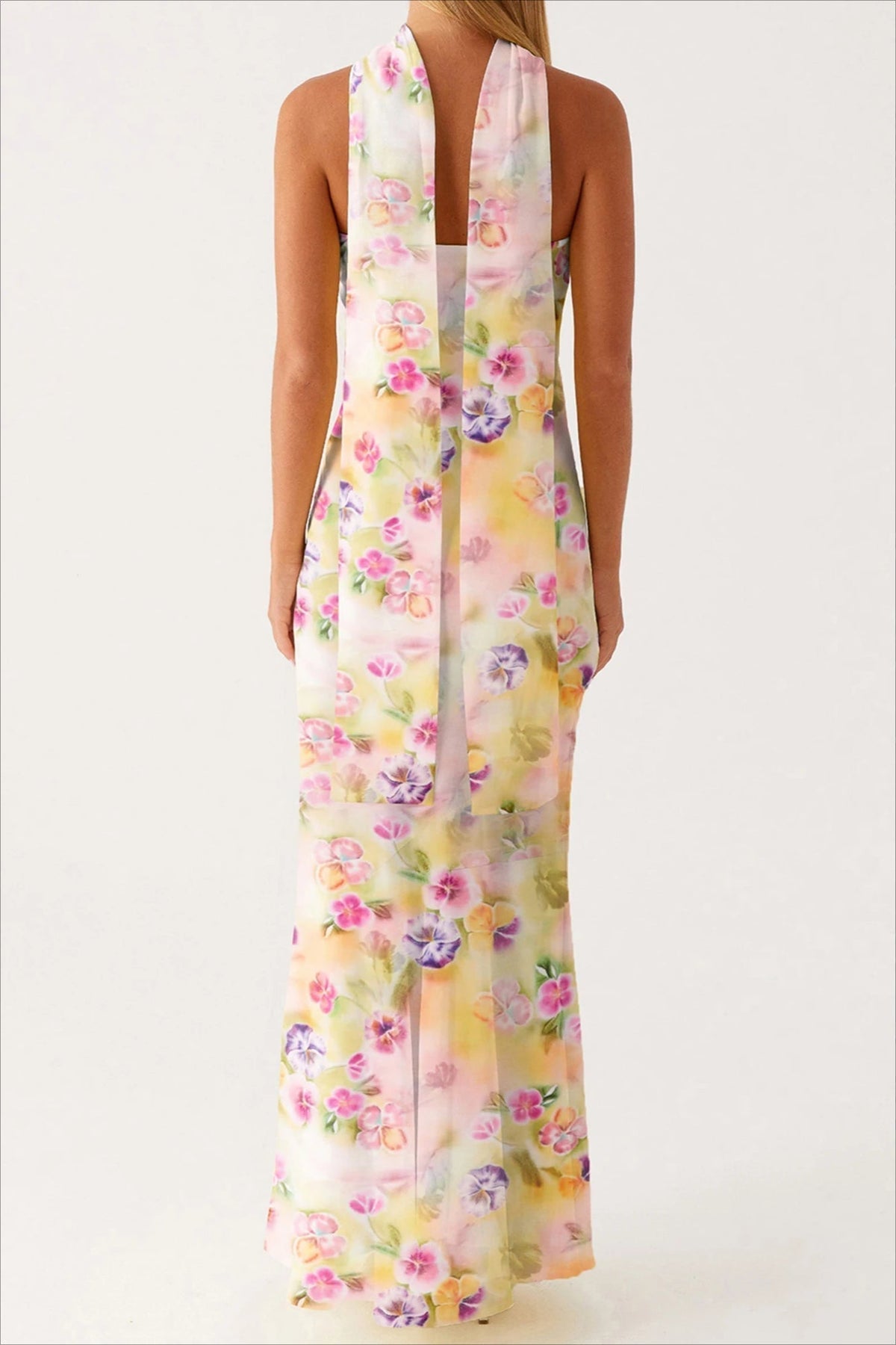 Strapless Ruffle Maxi Floral Dress - View 2 | FashionDia