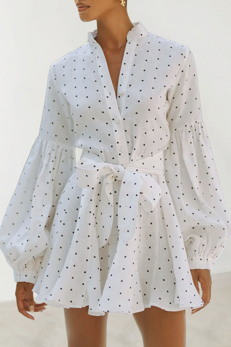 Fl Polka Dots Dress with Elegant Everyday Styling Boutique Fashion Style 2