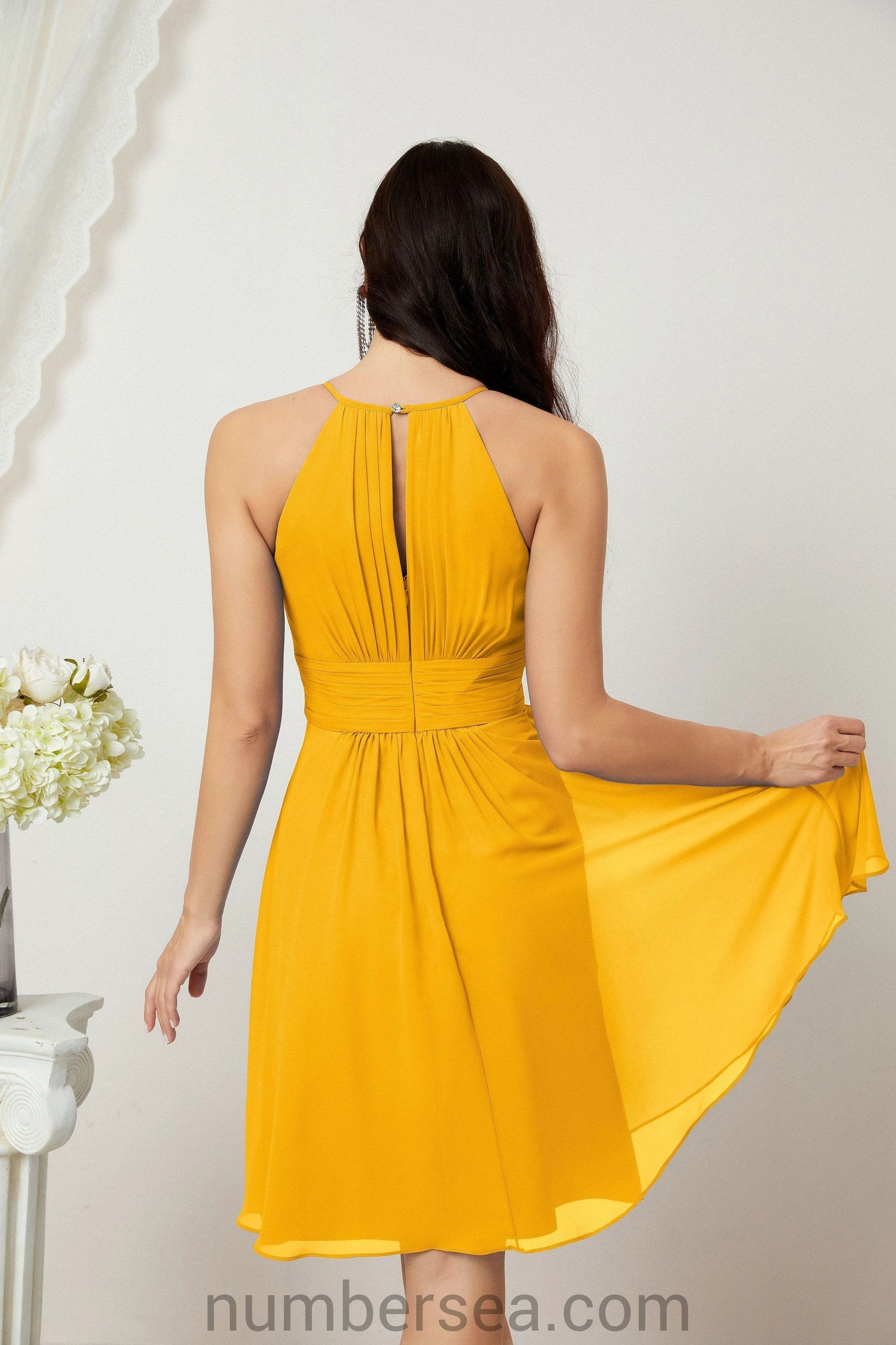 Halter Homecoming Dresses Formal Evening Party Cocktail Dress 28011 Clearance sale (ZD16954)