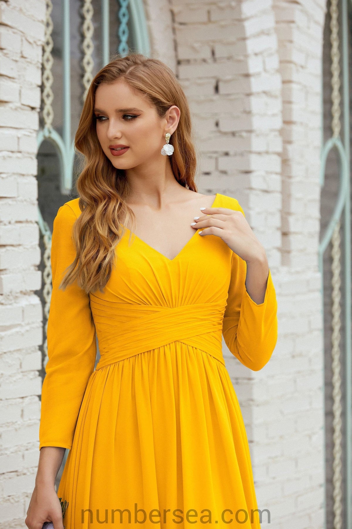 Numbersea Bridesmaid Dress Chiffon Formal Party Dress Evening Dress 28016 by numbersea