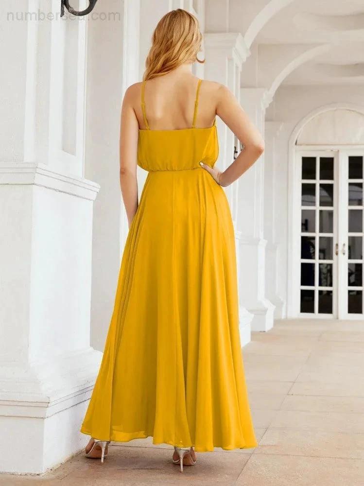 ZapDress Halter Long Bridesmaid Dresses Formal A line Juniors Dress 28029 (ZD17029)