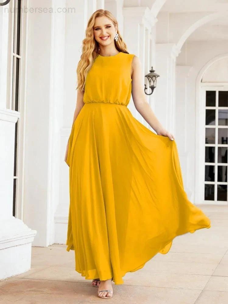 ZapDress Sleeveless Long Bridesmaid Dress A line Formal Evening Prom Gown 28025 (ZD17053)