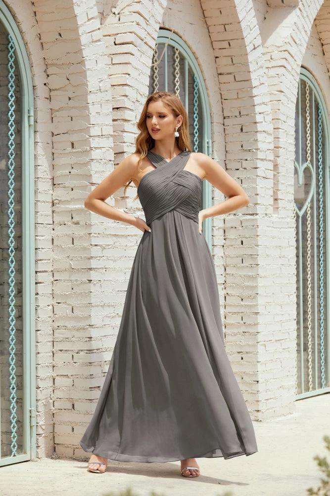 Halter Bridesmaid Dresses Formal Cocktail Prom Gown 28015 by numbersea
