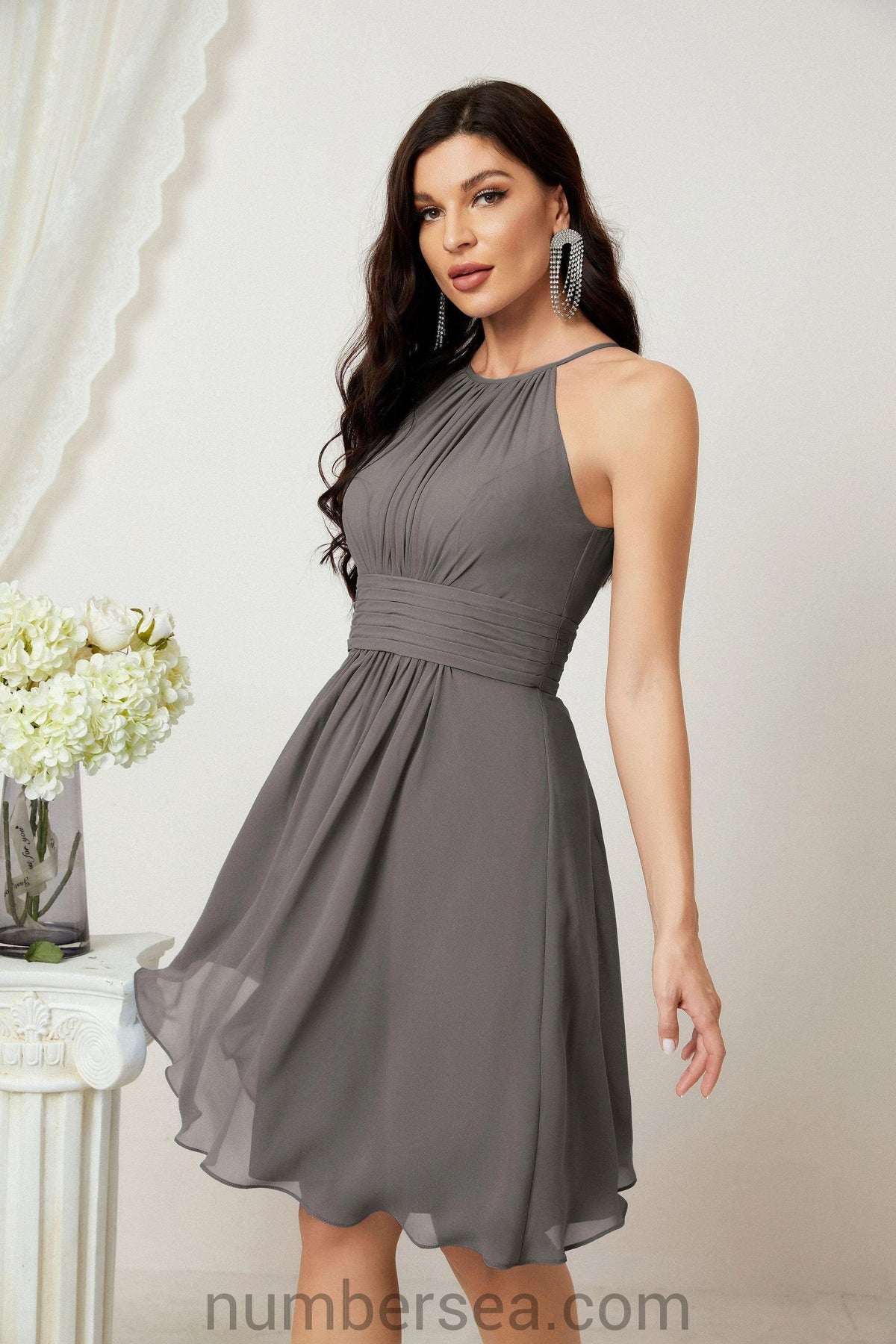 Halter Homecoming Dresses Formal Evening Party Cocktail Dress 28011 Clearance sale (ZD16954)