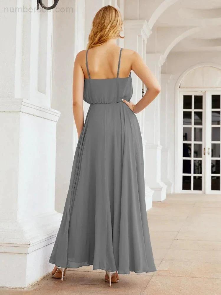 ZapDress Halter Long Bridesmaid Dresses Formal A line Juniors Dress 28029 (ZD17029)
