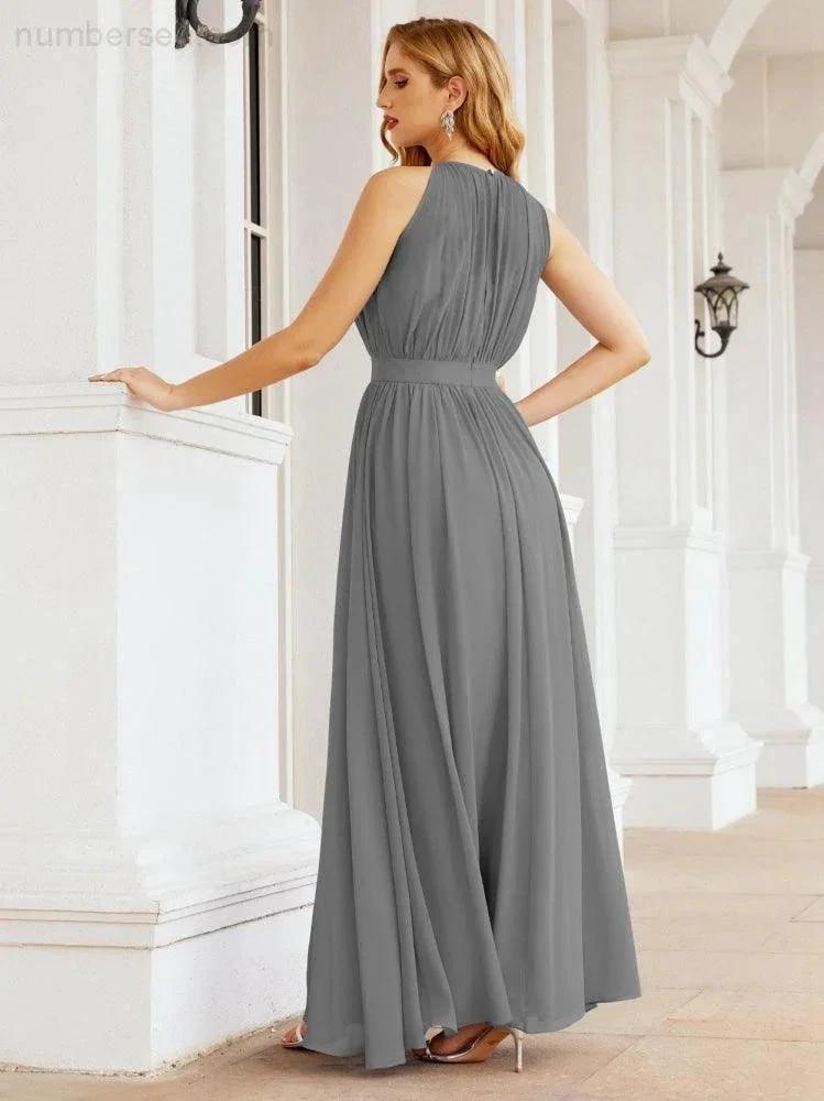 ZapDress Halter Bridesmaid Dress Empire Waist Formal Evening Prom Gown for Mother of The Bride 28030 (ZD17026)