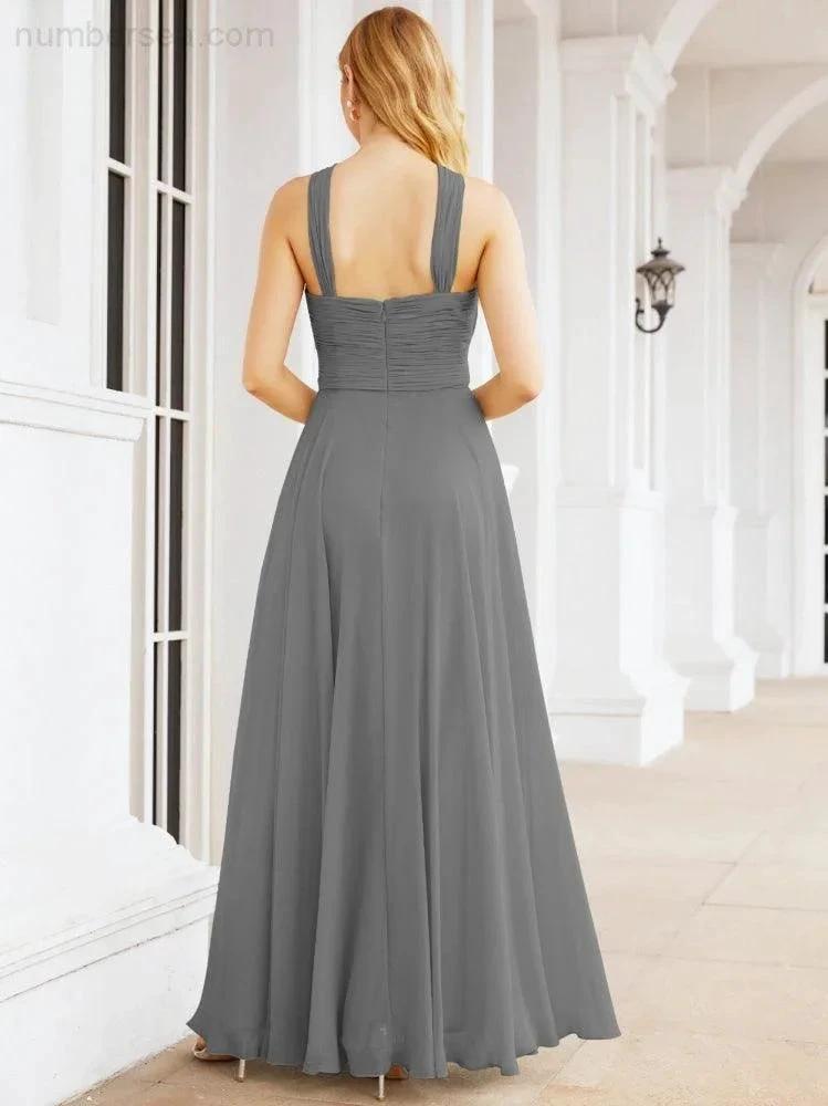 ZapDress Crisscross Halter Bridesmaid Dresses for Party Wedding Evening Prom Maxi Ball Gowns 28053 (ZD17037)