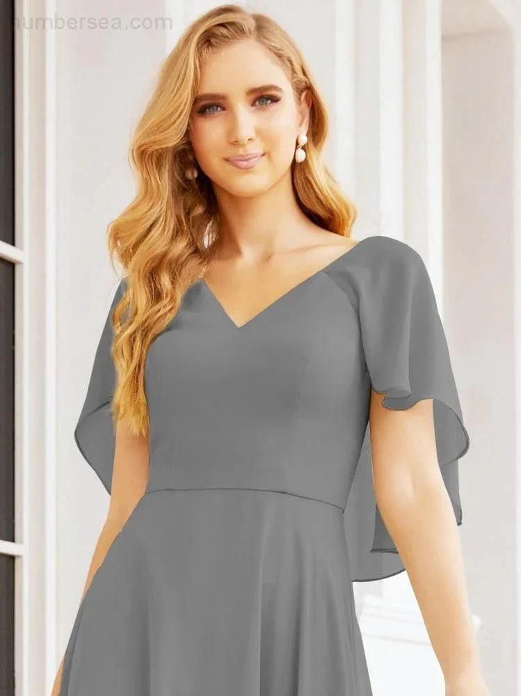 ZapDress Bridesmaid Dresses for Wedding Formal Evening Party Prom Gown with Cape 28050 (ZD17057)