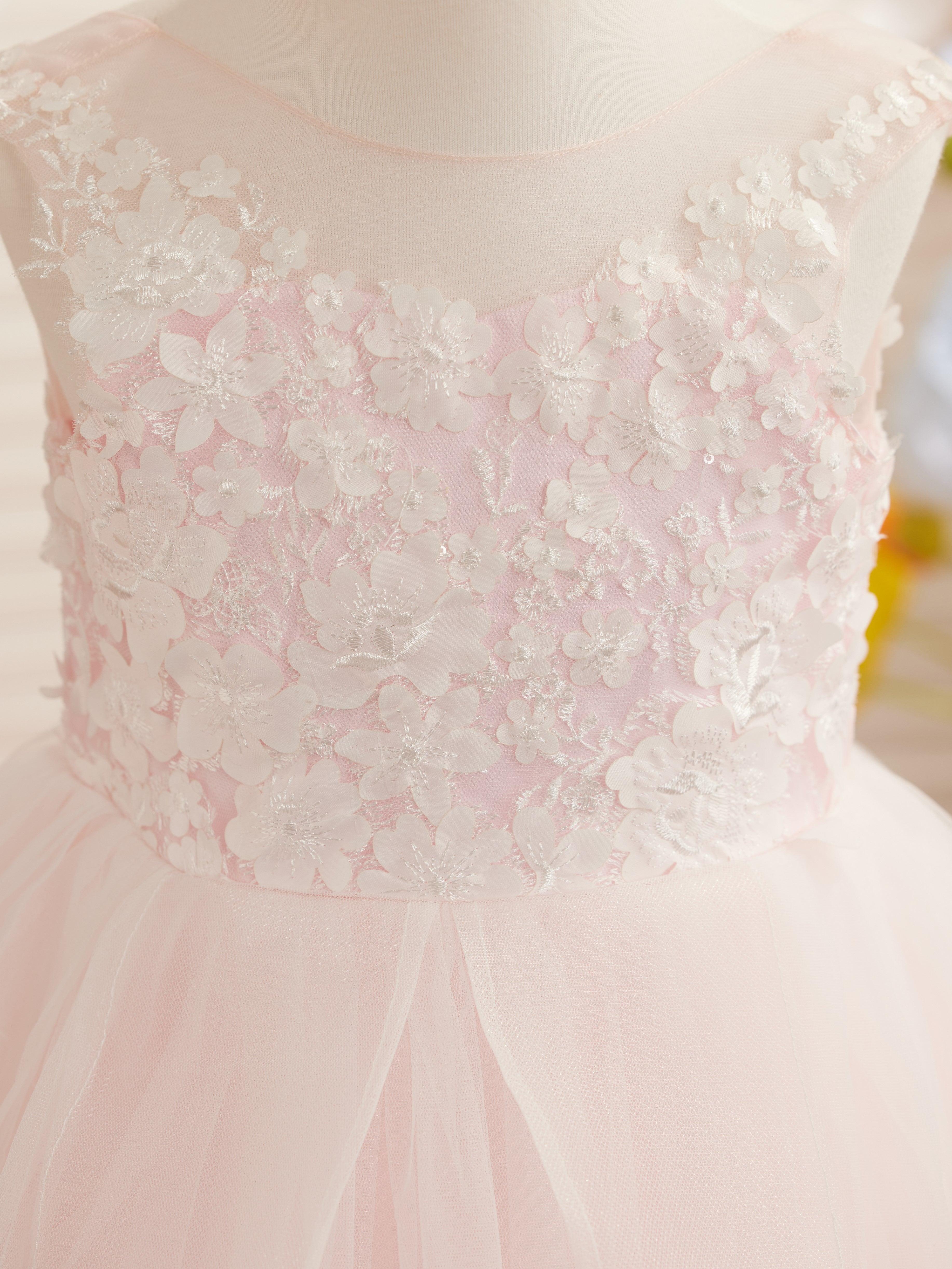 Enchanted Princess Tulle and Lace Flower Girl Dress
