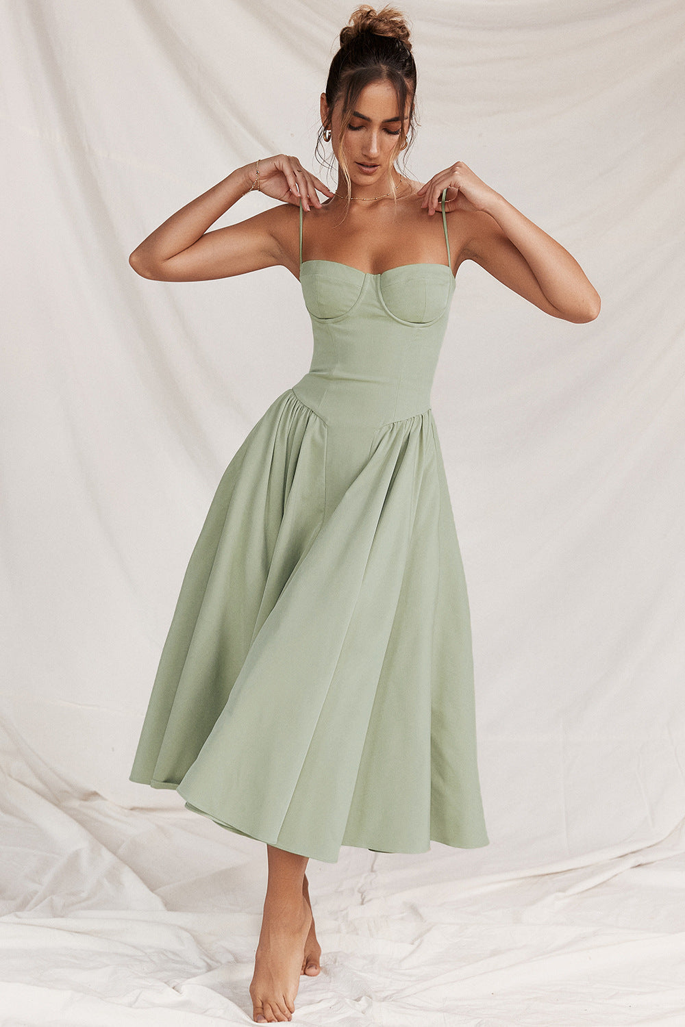 Purple Effortless Corset Dress Elevated Occasion Wear