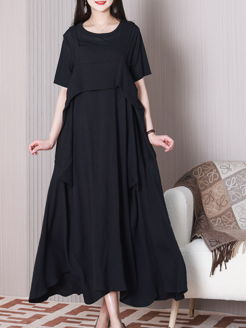 Like A Dream Round Neck A-line Dress