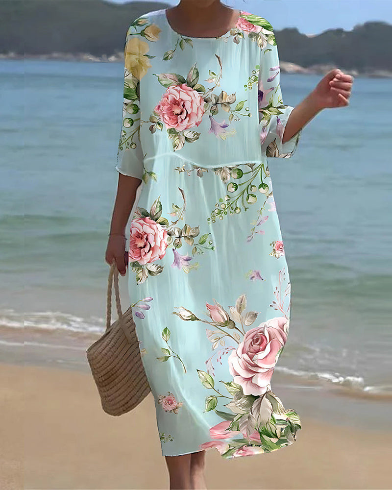 Rebecca Aesthetic Floral Belly Dress Everyday Luxe Edit