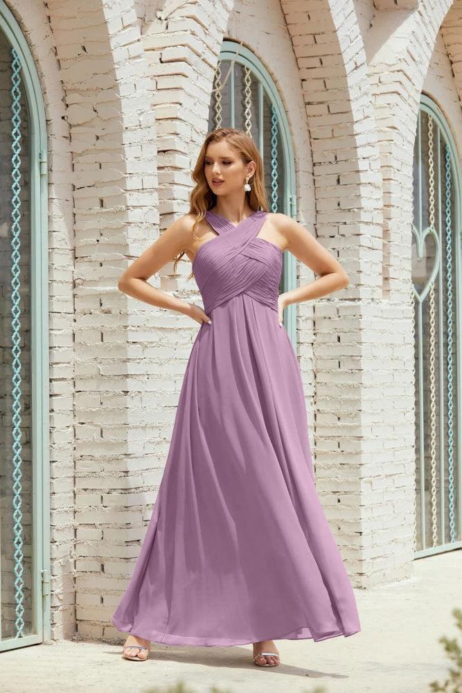 Halter Bridesmaid Dresses Formal Cocktail Prom Gown 28015 by numbersea