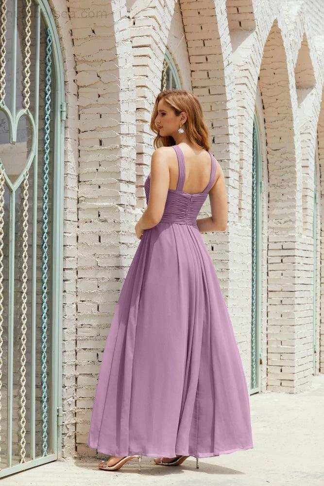 Halter Bridesmaid Dresses Formal Cocktail Prom Gown 28015 (ZD16956)