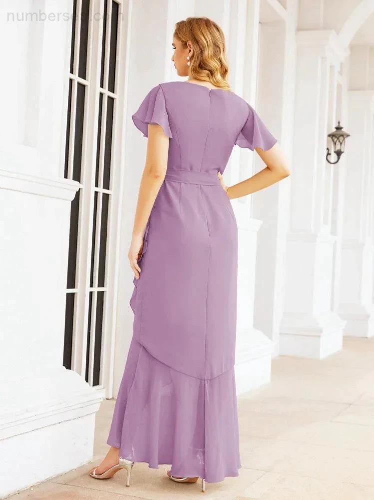 ZapDress Ruffled Bridesmaid Dresses Mermaid Formal Violin Evening Party Prom Gowns 28042 (ZD16997)