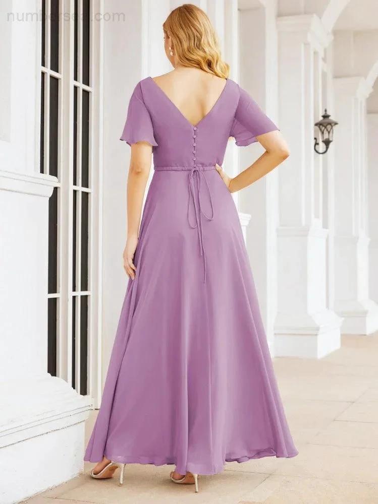 ZapDress Formal Prom Gowns for Mother of The Bride Short Sleeves Bridesmaid Dress 28049 (ZD16995)